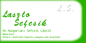 laszlo sefcsik business card
