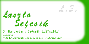 laszlo sefcsik business card